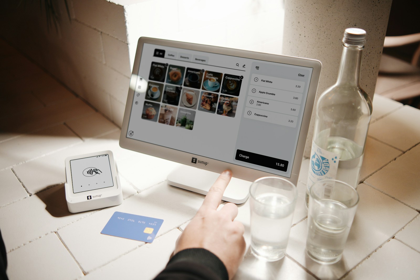 Point of sale system ready to take an order
